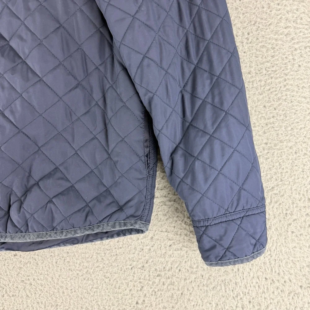 Altamont Quilted Shirt Jacket Mens Medium Navy Diamond Stitch Snap Front Shacket